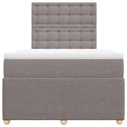 Giroletto a Molle con Materasso Tortora 120x190 cm in Tessuto