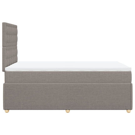 Giroletto a Molle con Materasso Tortora 120x190 cm in Tessuto