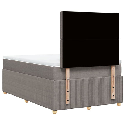 Giroletto a Molle con Materasso Tortora 120x190 cm in Tessuto