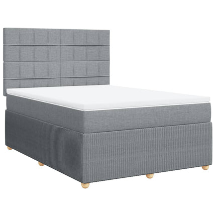 Giroletto a Molle con Materasso Grigio Chiaro 160x200cm Tessuto