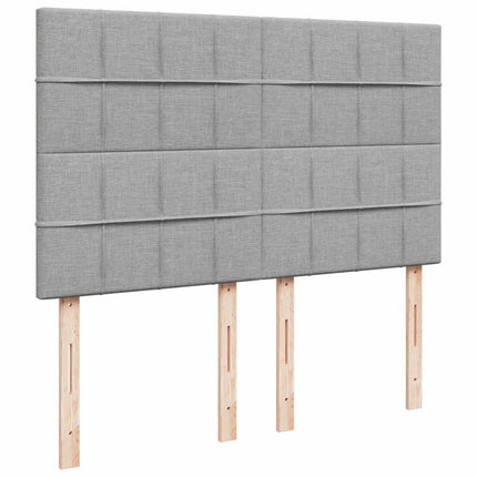 Giroletto a Molle con Materasso Grigio Chiaro 160x200cm Tessuto