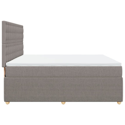 Giroletto a Molle con Materasso Tortora 180x200 cm in Tessuto