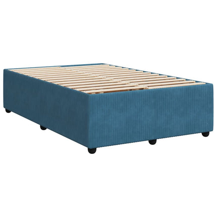 Giroletto a Molle con Materasso Blu 120x190 cm in Velluto