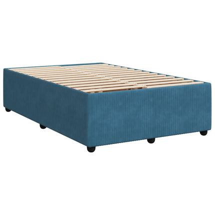 Giroletto a Molle con Materasso Blu 120x200 cm in Velluto