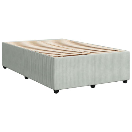 Giroletto a Molle con Materasso Grigio Chiaro 120x200cm Velluto