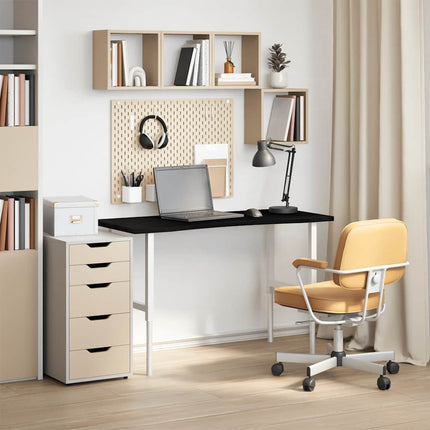 Piano Scrivania Marrone Scuro 120x60x2,5 cm in Rovere Massello