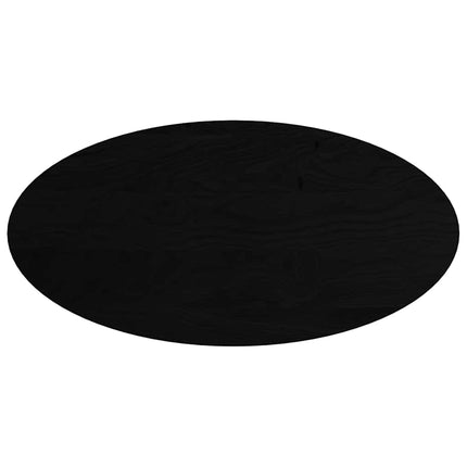 Piano Tavolo Marrone Scuro 120x60x2 cm in Rovere Massello Ovale
