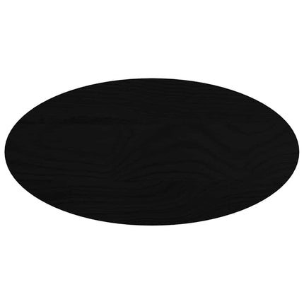 Piano Tavolo Marrone Scuro 80x40x4 cm in Rovere Massello Ovale