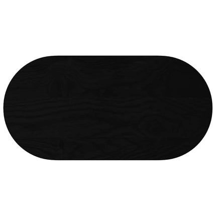Piano Tavolo Marrone Scuro 80x40x4 cm in Rovere Massello Ovale