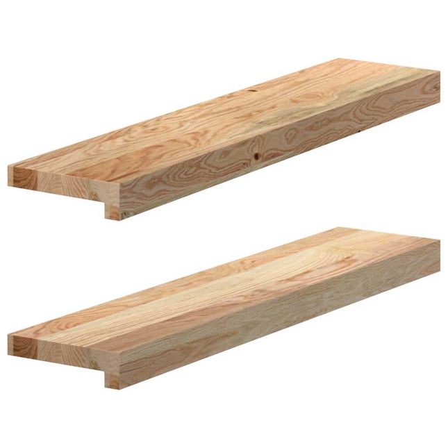 Davanzali 2 pz Non Trattati 70x15x2 cm Legno Massello di Rovere