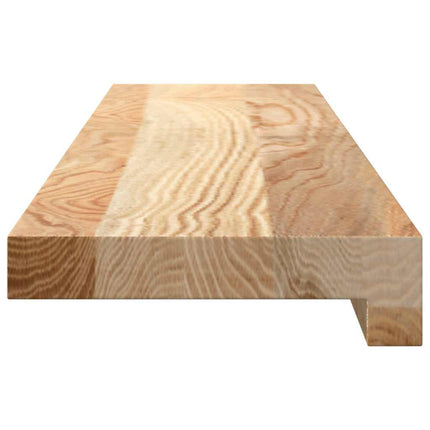 Davanzali 2 pz Non Trattati 80x15x2 cm Legno Massello di Rovere
