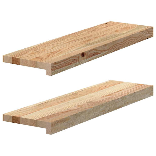 Davanzali 2 pz Non Trattati 70x20x2 cm Legno Massello di Rovere