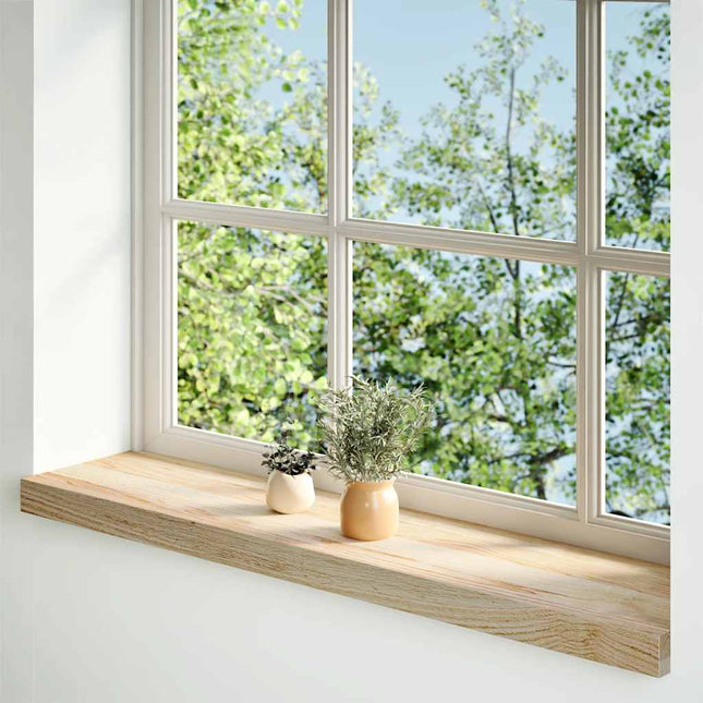 Davanzali 2 pz Non Trattati 80x20x2 cm Legno Massello di Rovere