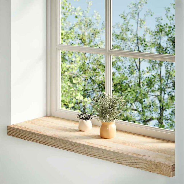 Davanzali 2 pz Non Trattati 80x25x2 cm Legno Massello di Rovere