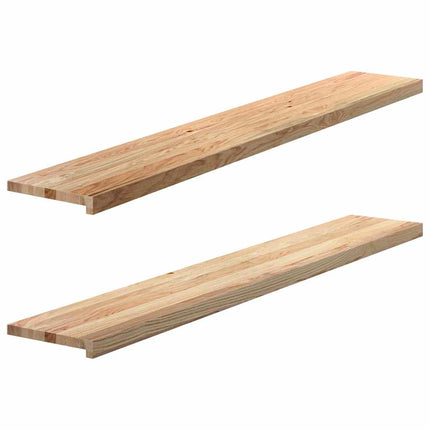 Davanzali 2 pz Non Trattati 160x25x2cm Legno Massello di Rovere