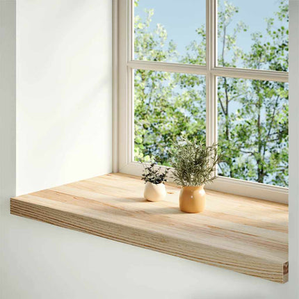 Davanzali 2 pz Non Trattati 80x40x2 cm Legno Massello di Rovere