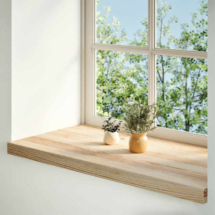 Davanzali 2 pz Non Trattati 90x40x2 cm Legno Massello di Rovere