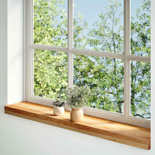 Davanzali 2 pz Marrone Chiaro 70x15x2 cm Legno Massello Rovere