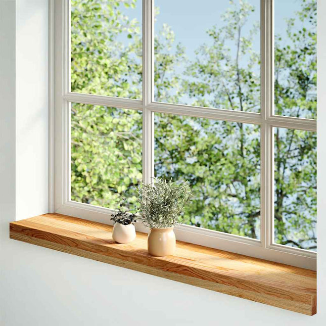Davanzali 2 pz Marrone Chiaro 90x15x2 cm Legno Massello Rovere