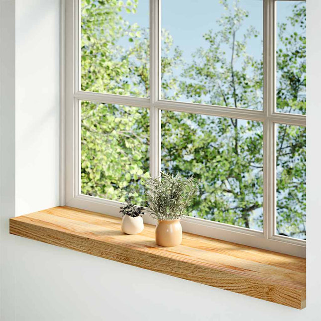 Davanzali 2 pz Marrone Chiaro 90x20x2 cm Legno Massello Rovere