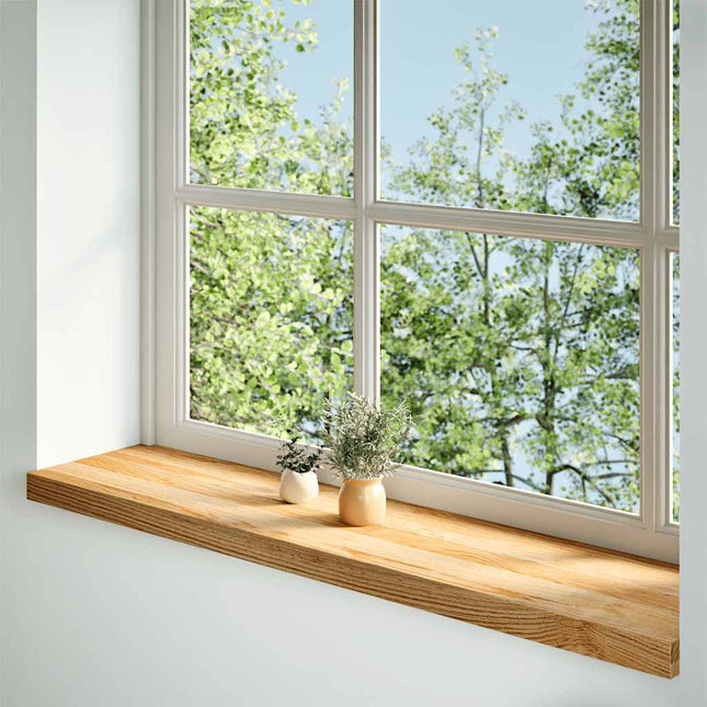 Davanzali 2 pz Marrone Chiaro 110x25x2cm Legno Massello Rovere