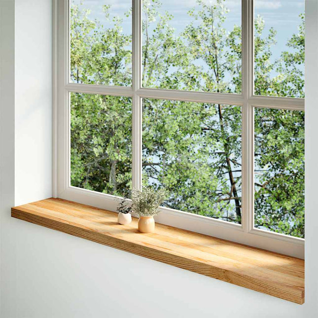 Davanzali 2 pz Marrone Chiaro 140x25x2cm Legno Massello Rovere