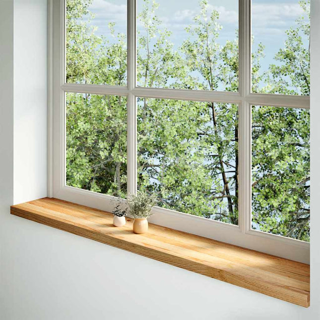 Davanzali 2 pz Marrone Chiaro 160x25x2cm Legno Massello Rovere