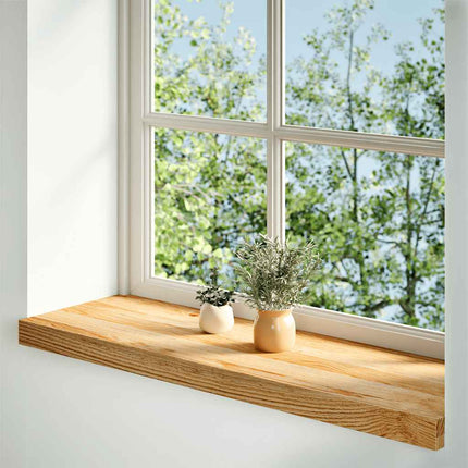 Davanzali 2 pz Marrone Chiaro 70x30x2 cm Legno Massello Rovere