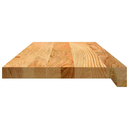 Davanzali 2 pz Marrone Chiaro 70x30x2 cm Legno Massello Rovere