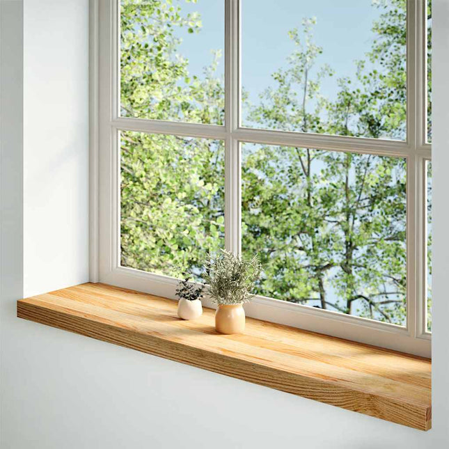 Davanzali 2 pz Marrone Chiaro 110x30x2 cm Legno Massello Rovere