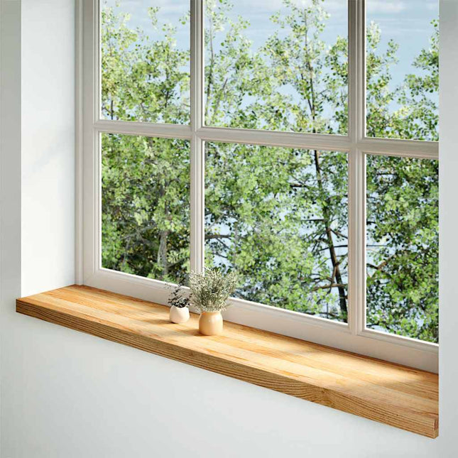 Davanzali 2 pz Marrone Chiaro 140x30x2 cm Legno Massello Rovere