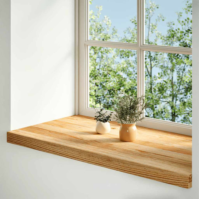 Davanzali 2 pz Marrone Chiaro 70x40x2 cm Legno Massello Rovere