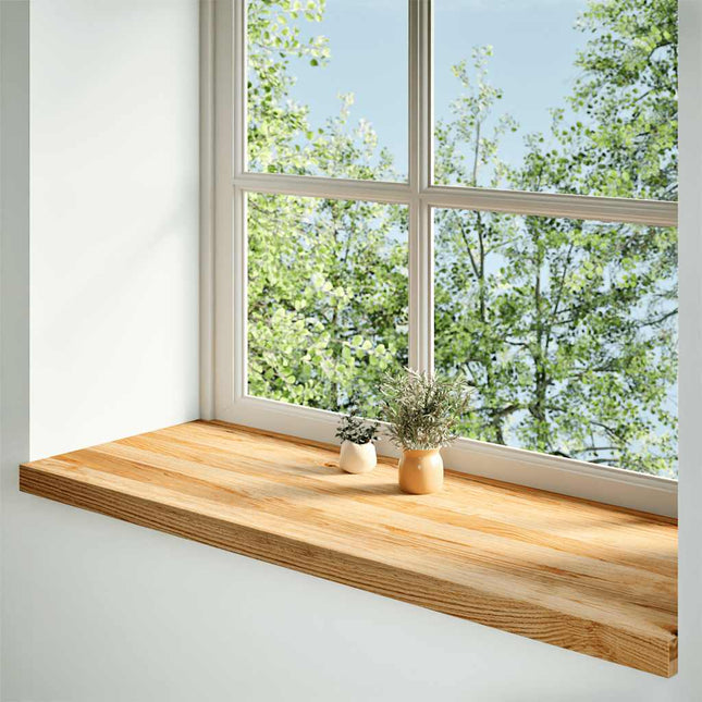 Davanzali 2 pz Marrone Chiaro 100x40x2 cm Legno Massello Rovere