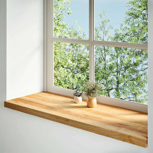 Davanzali 2 pz Marrone Chiaro 120x40x2 cm Legno Massello Rovere