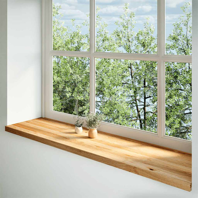 Davanzali 2 pz Marrone Chiaro 160x40x2 cm Legno Massello Rovere