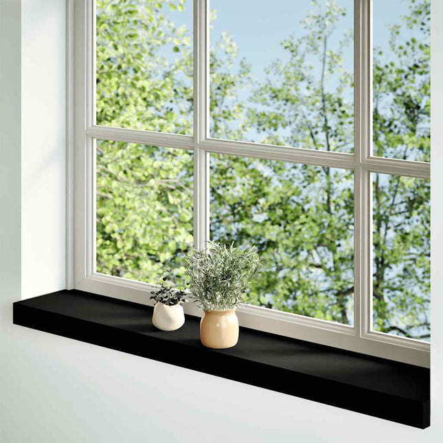 Davanzali 2 pz Marrone Scuro 90x15x2 cm Legno Massello Rovere