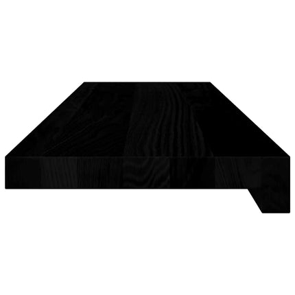 Davanzali 2 pz Marrone Scuro 80x20x2 cm Legno Massello Rovere