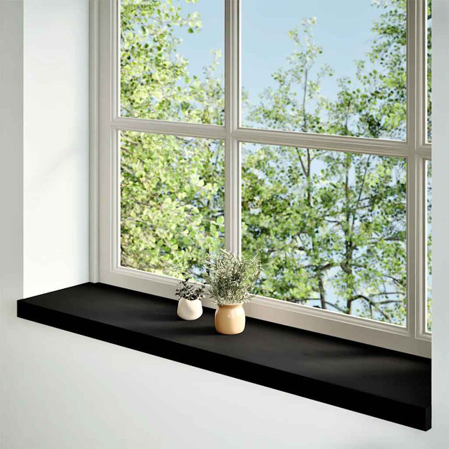 Davanzali 2 pz Marrone Scuro 100x25x2 cm Legno Massello Rovere