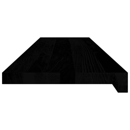 Davanzali 2 pz Marrone Scuro 100x25x2 cm Legno Massello Rovere