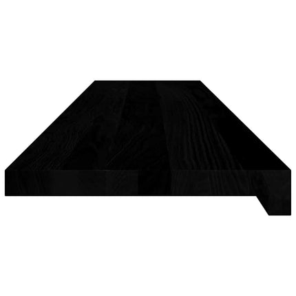 Davanzali 2 pz Marrone Scuro 110x25x2 cm Legno Massello Rovere