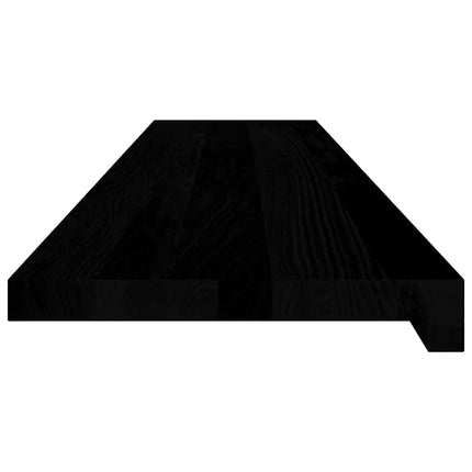 Davanzali 2 pz Marrone Scuro 120x30x2 cm Legno Massello Rovere