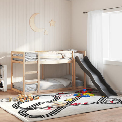 Letto a Castello Scivolo e Scala 90x200 cm Legno Massello Pino