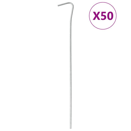 Picchetti per Tenda 50 pz 23 cm ÃƒËœ3 mm in Acciaio Zincato