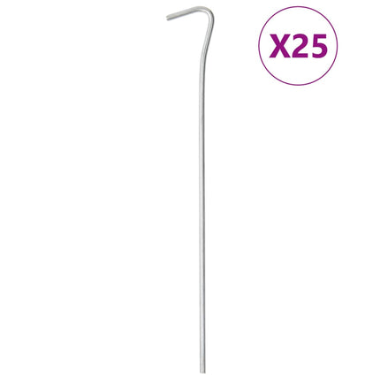 Picchetti per Tenda 25 pz 23 cm ÃƒËœ4 mm in Acciaio Zincato
