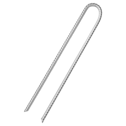 Picchetti Tenda 12 pz a Forma di U 37 cm ÃƒËœ10 mm Acciaio Zincato