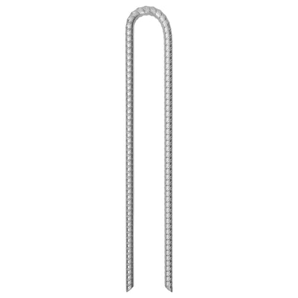 Picchetti Tenda 6pz a Forma di U 41,5 cm ÃƒËœ12 mm Acciaio Zincato