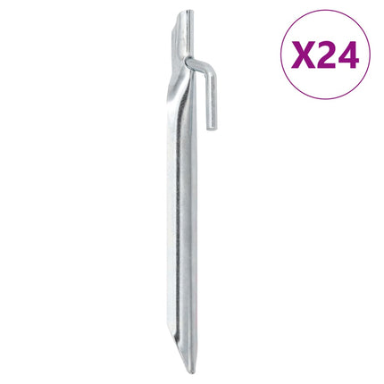 Picchetti Tenda 24pz a Forma di V 17 cm ÃƒËœ20 mm Acciaio Zincato