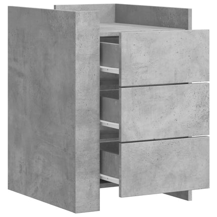 Comodino Grigio Cemento 45x50x65 cm in Legno Multistrato