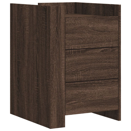 Comodino Rovere Marrone 45x50x65 cm in Legno Multistrato