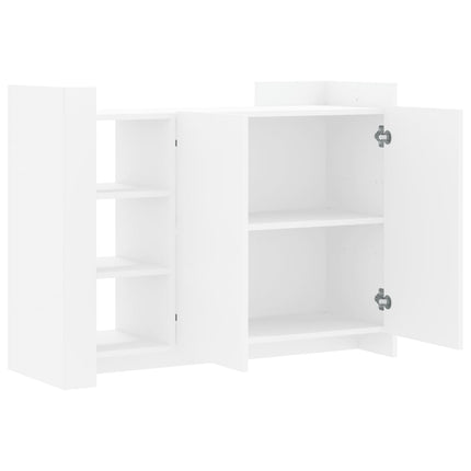 Credenza Bianca 100x35x75 cm in Legno Multistrato